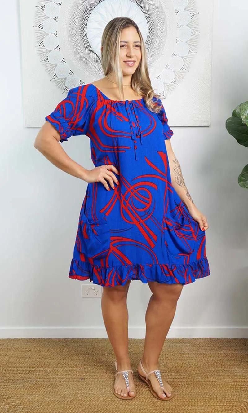 Rayon Cuba Dress Native, More Colours