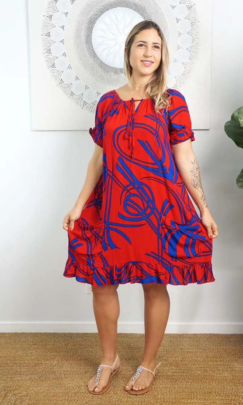 Rayon Cuba Dress Native, More Colours