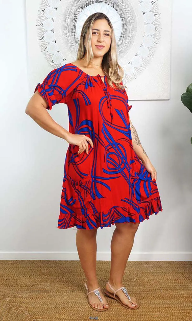 Rayon Cuba Dress Native, More Colours