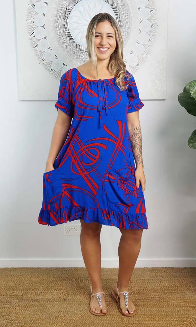 Rayon Cuba Dress Native, More Colours