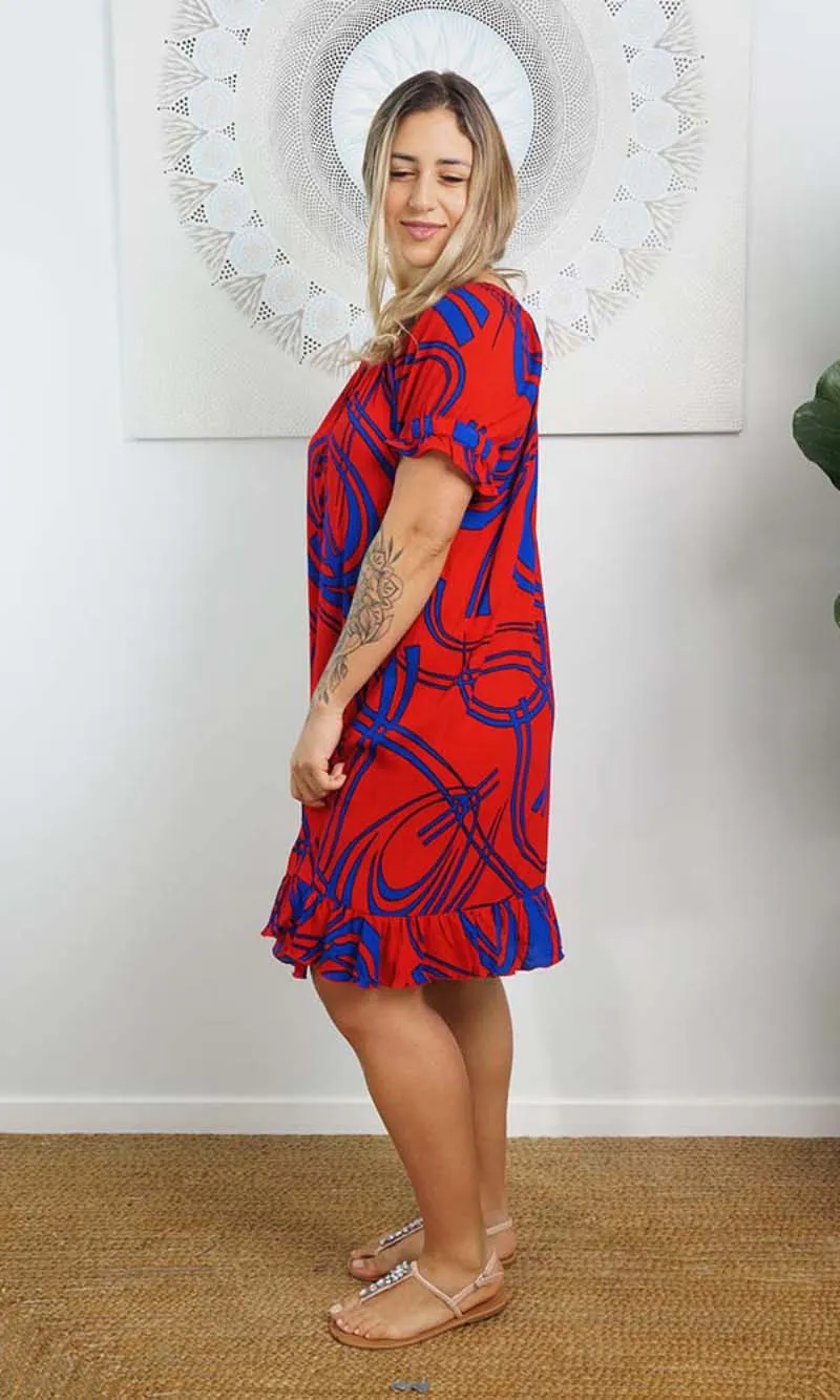 Rayon Cuba Dress Native, More Colours