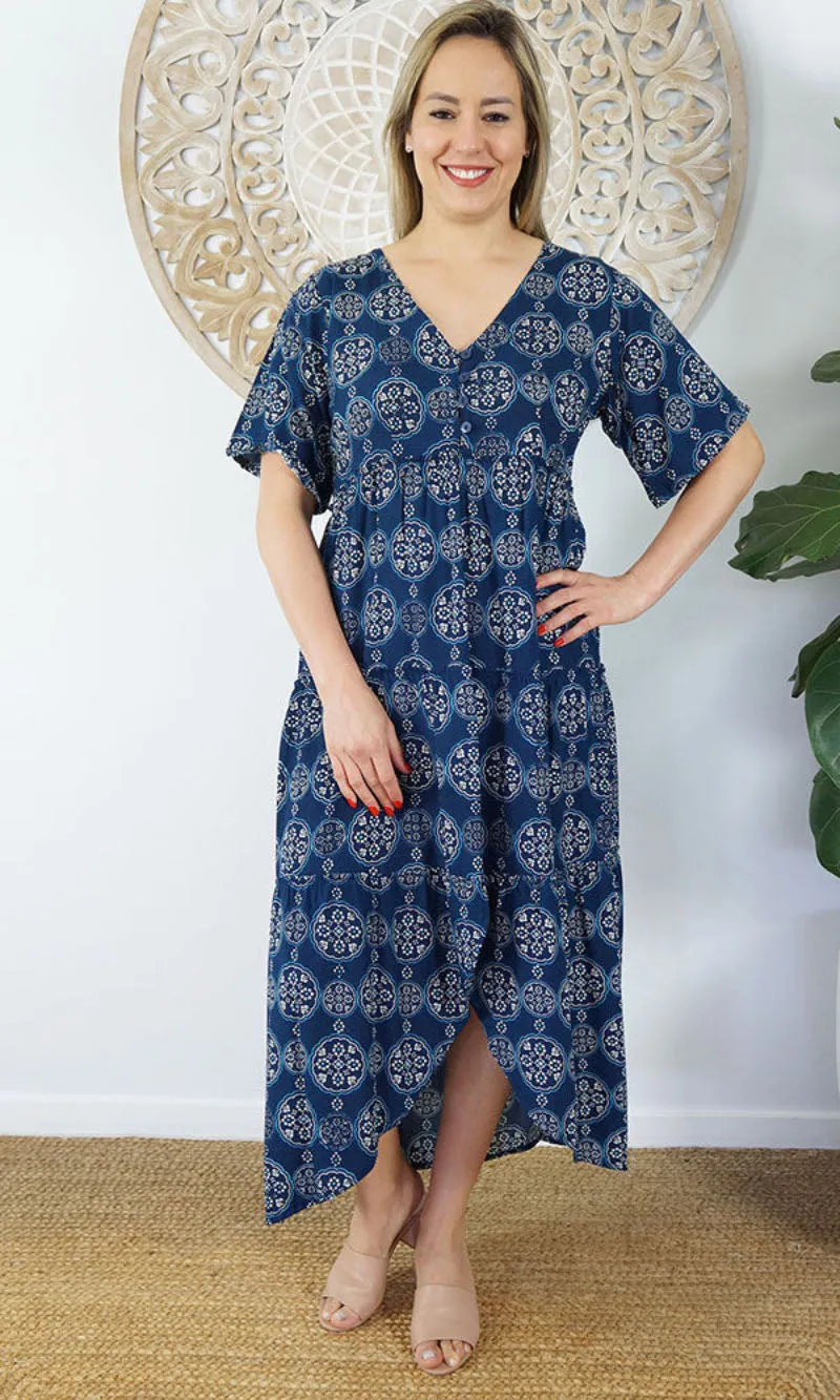 Rayon Dress Chinta Katmandu Navy