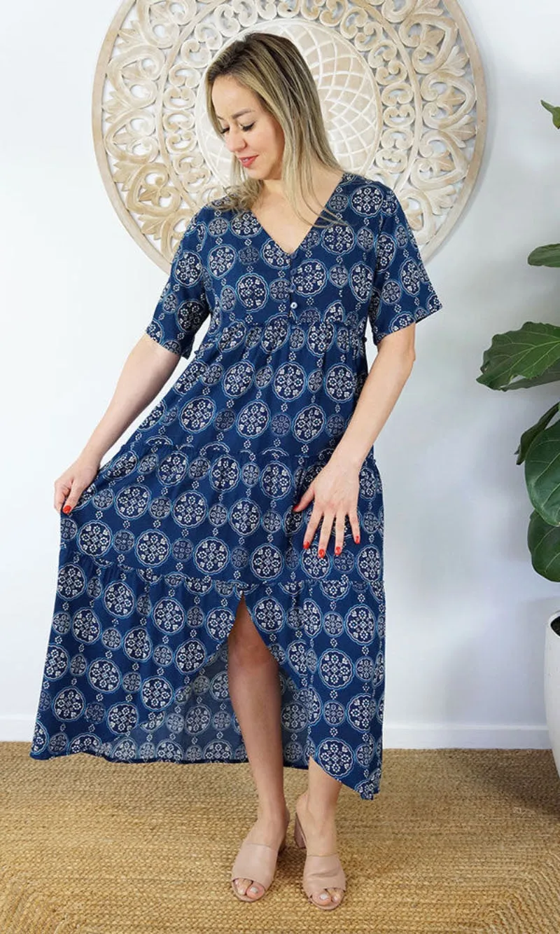 Rayon Dress Chinta Katmandu Navy