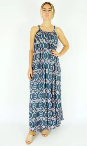 Rayon Dress Delta Long Element Navy