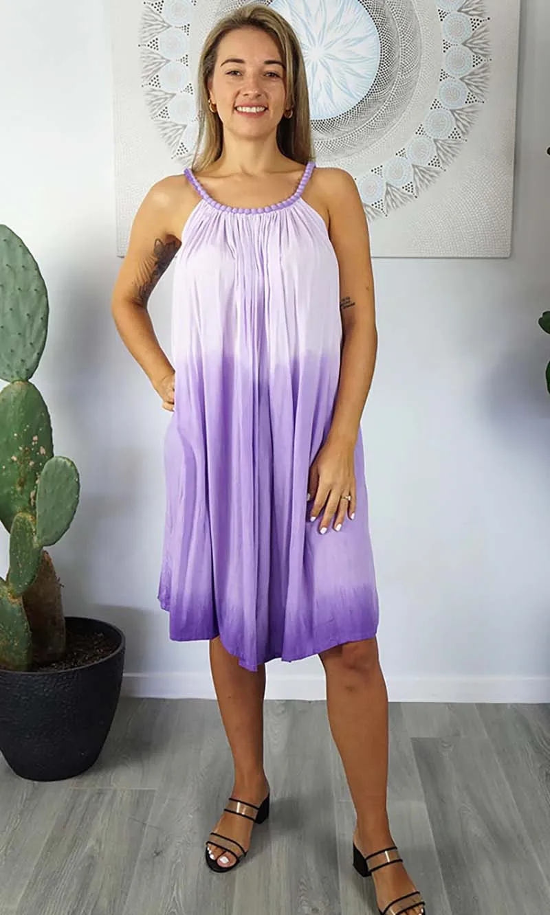 Rayon Dress Delta Short Tie Dye, More Colours