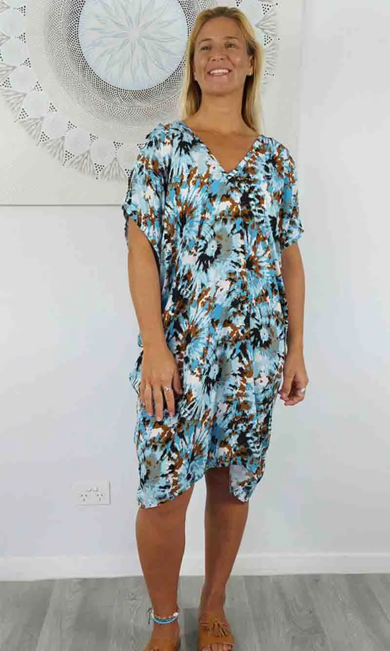 Rayon Dress Drifter Hazy, More Colours