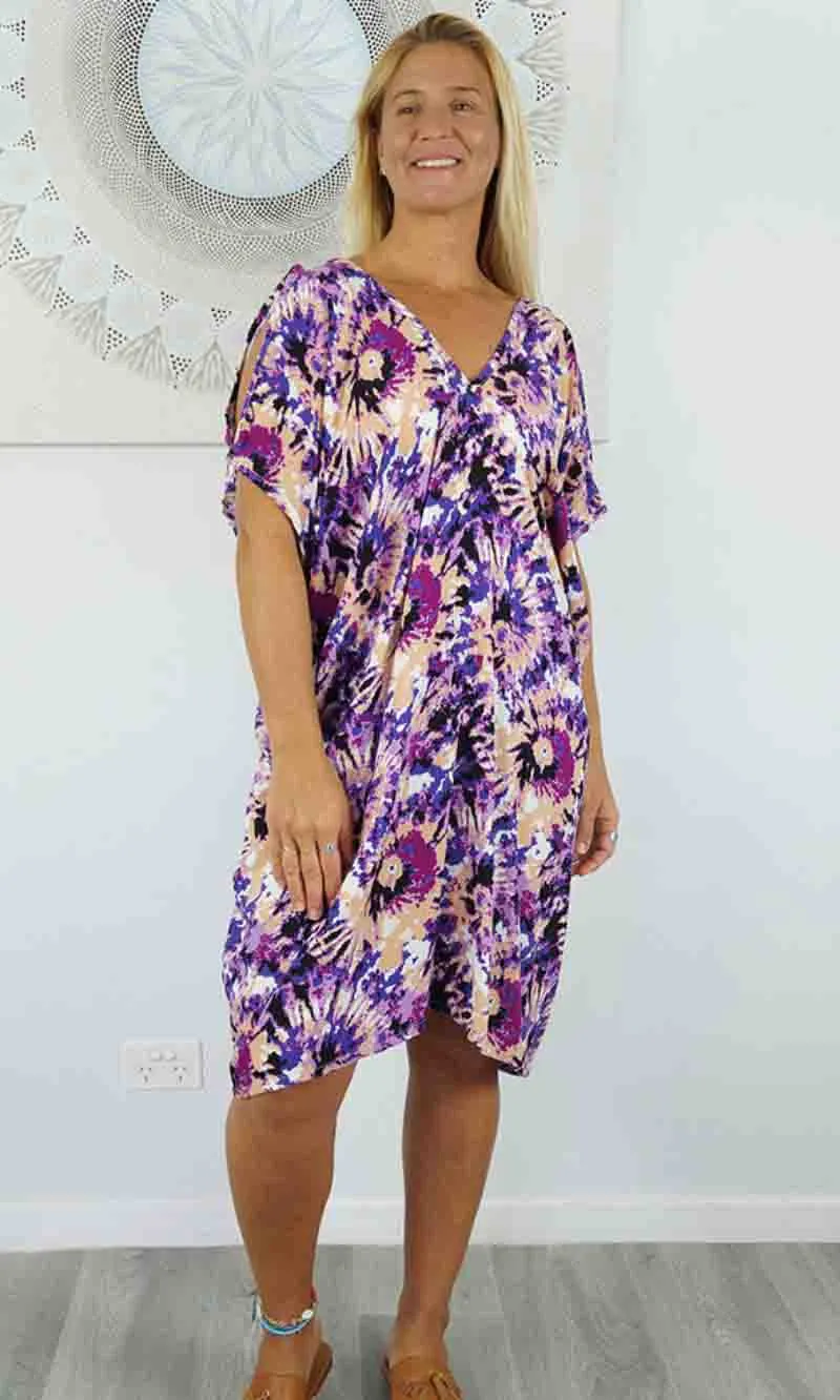 Rayon Dress Drifter Hazy, More Colours