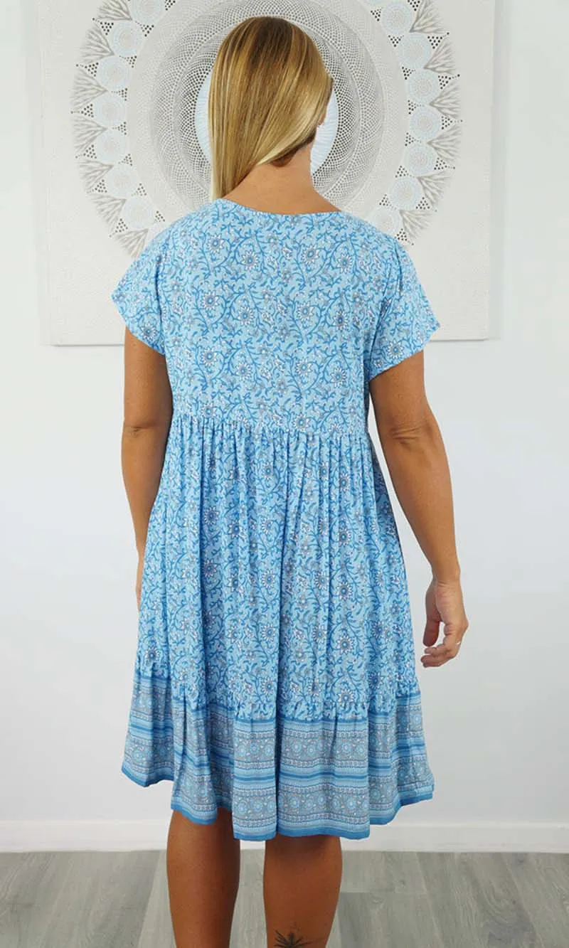 Rayon Dress Kiki Alpine Aqua