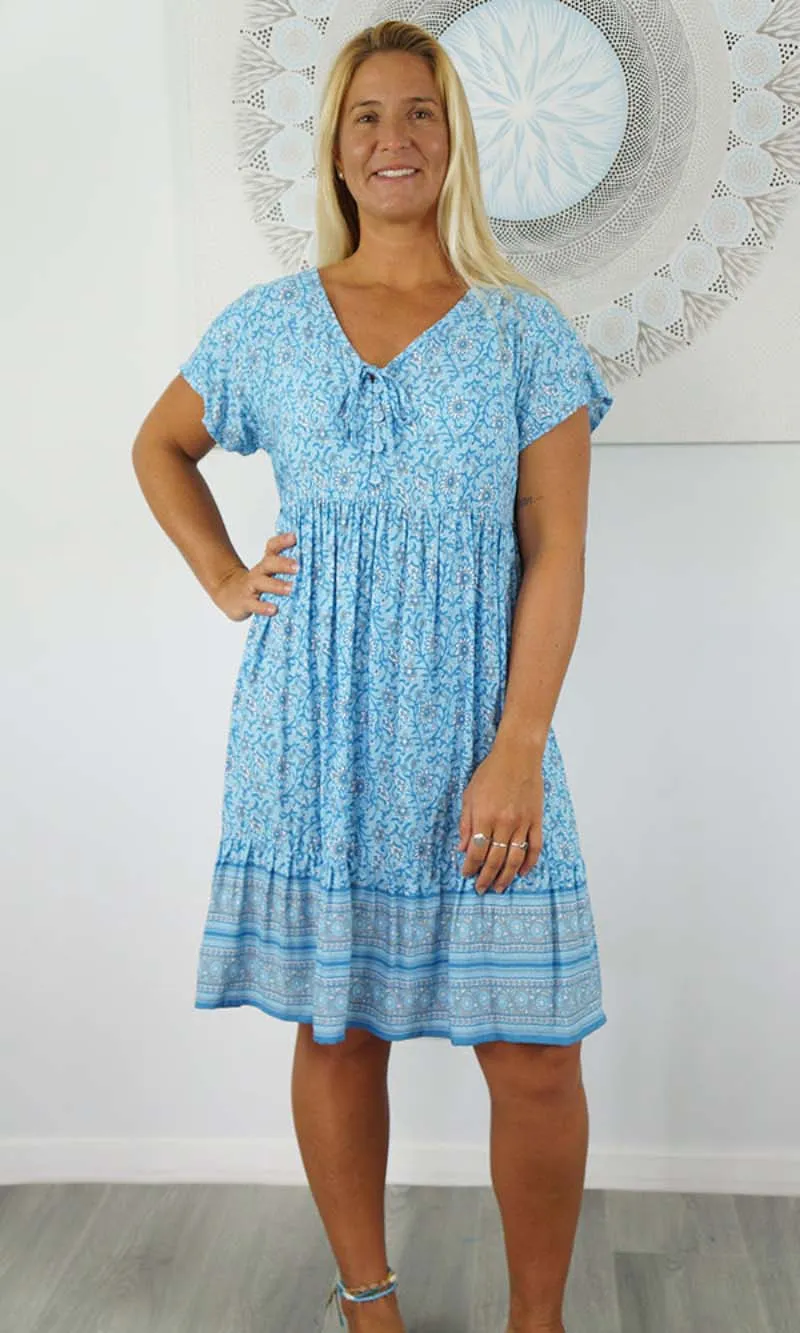 Rayon Dress Kiki Alpine Aqua