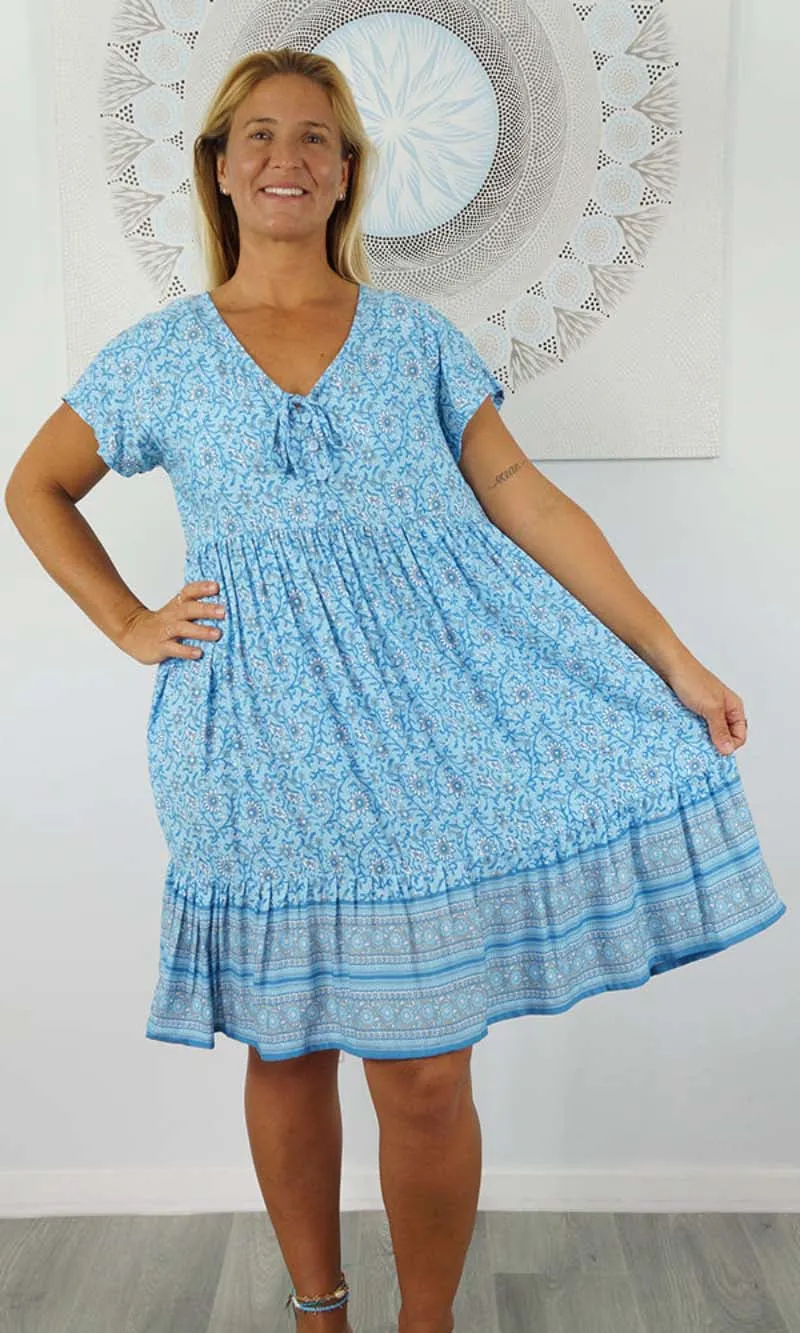 Rayon Dress Kiki Alpine Aqua