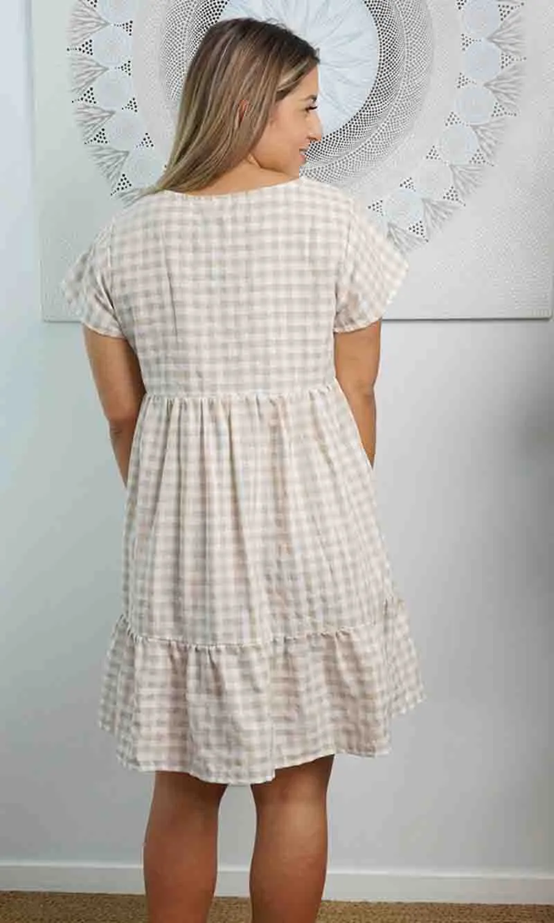 Rayon Dress Kiki Gingham, More Colours