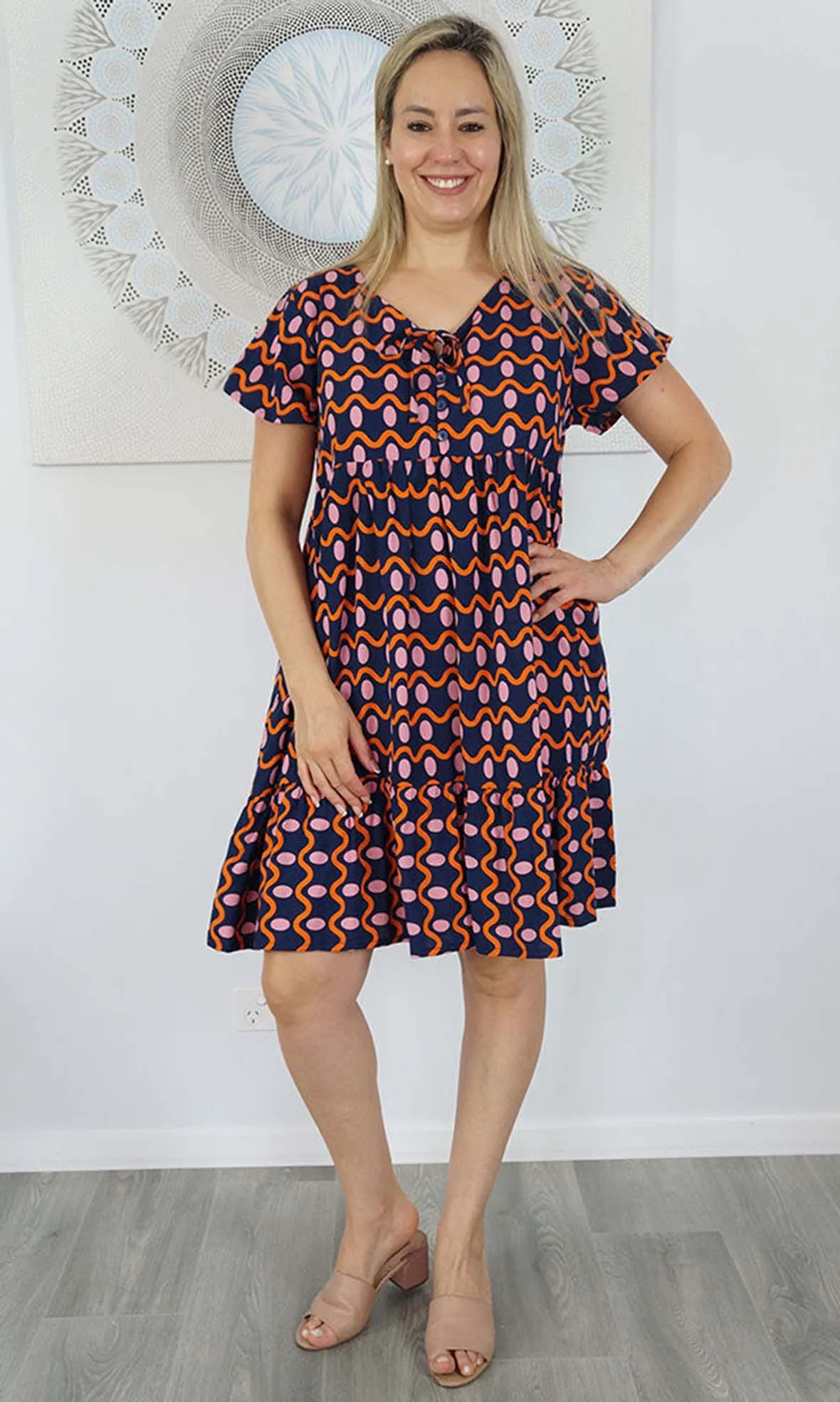 Rayon Dress Kiki Waves, More Colours