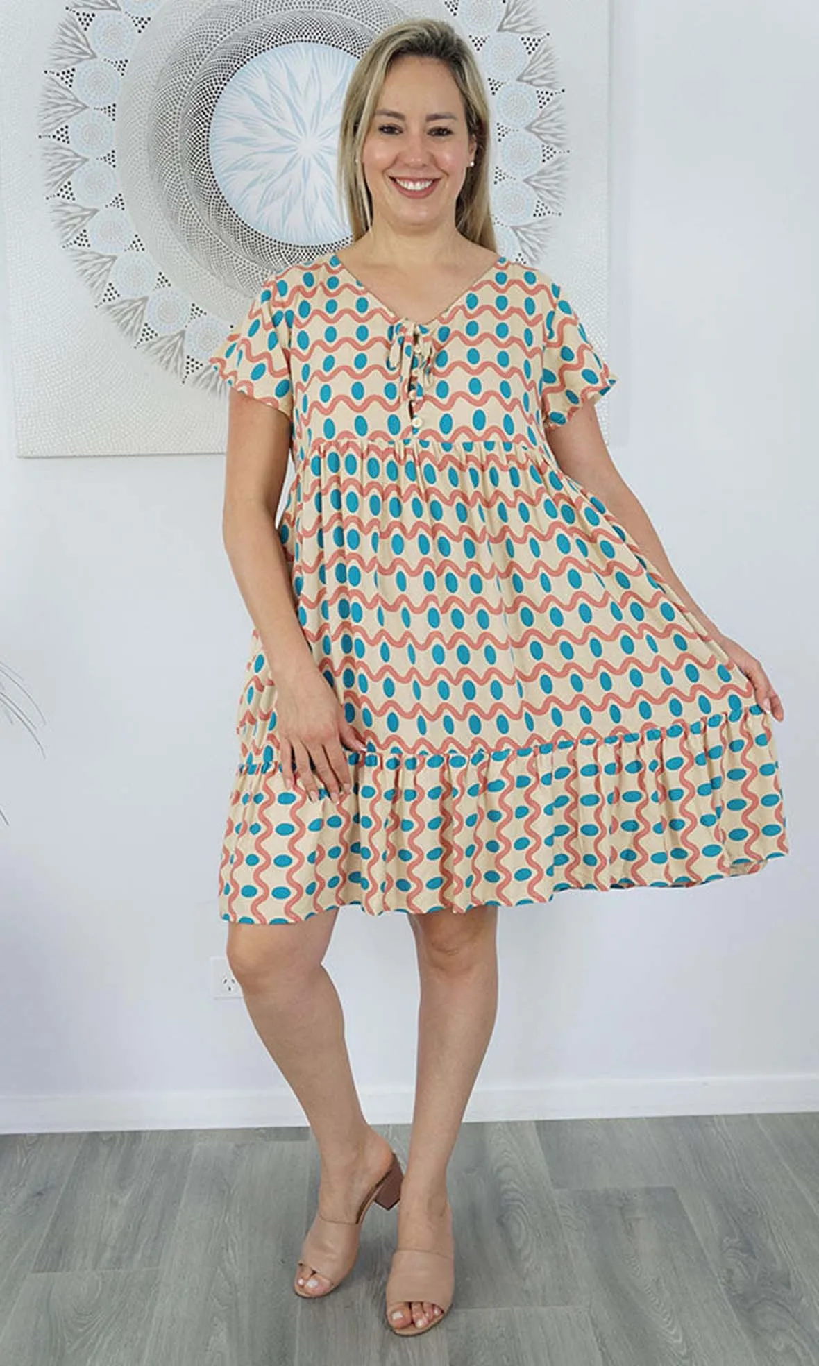 Rayon Dress Kiki Waves, More Colours