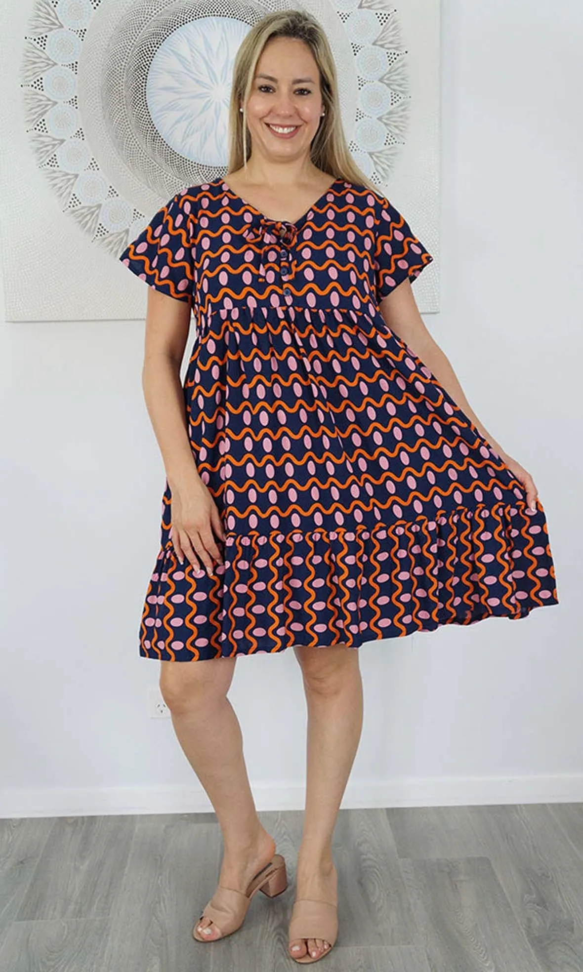 Rayon Dress Kiki Waves, More Colours