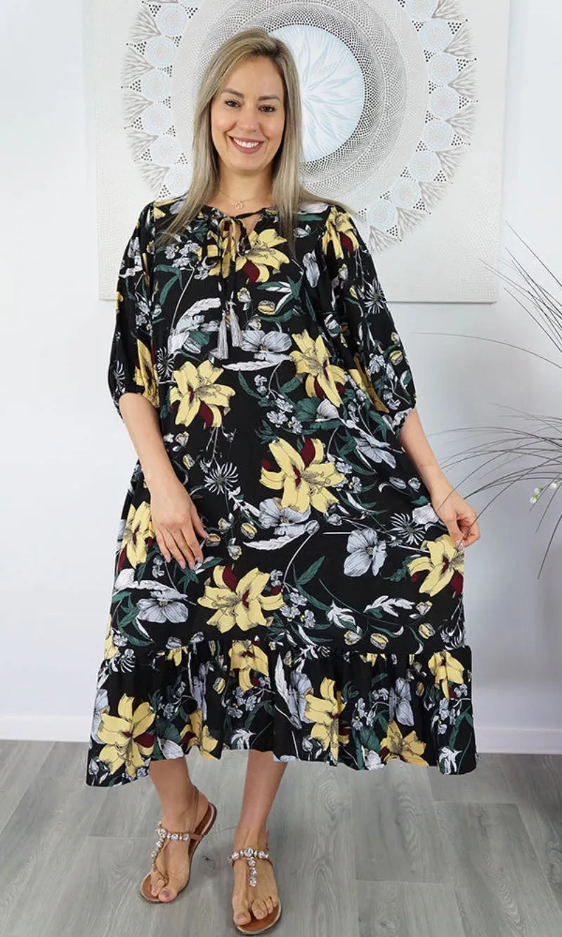 Rayon Dress Maddie Flemington Black