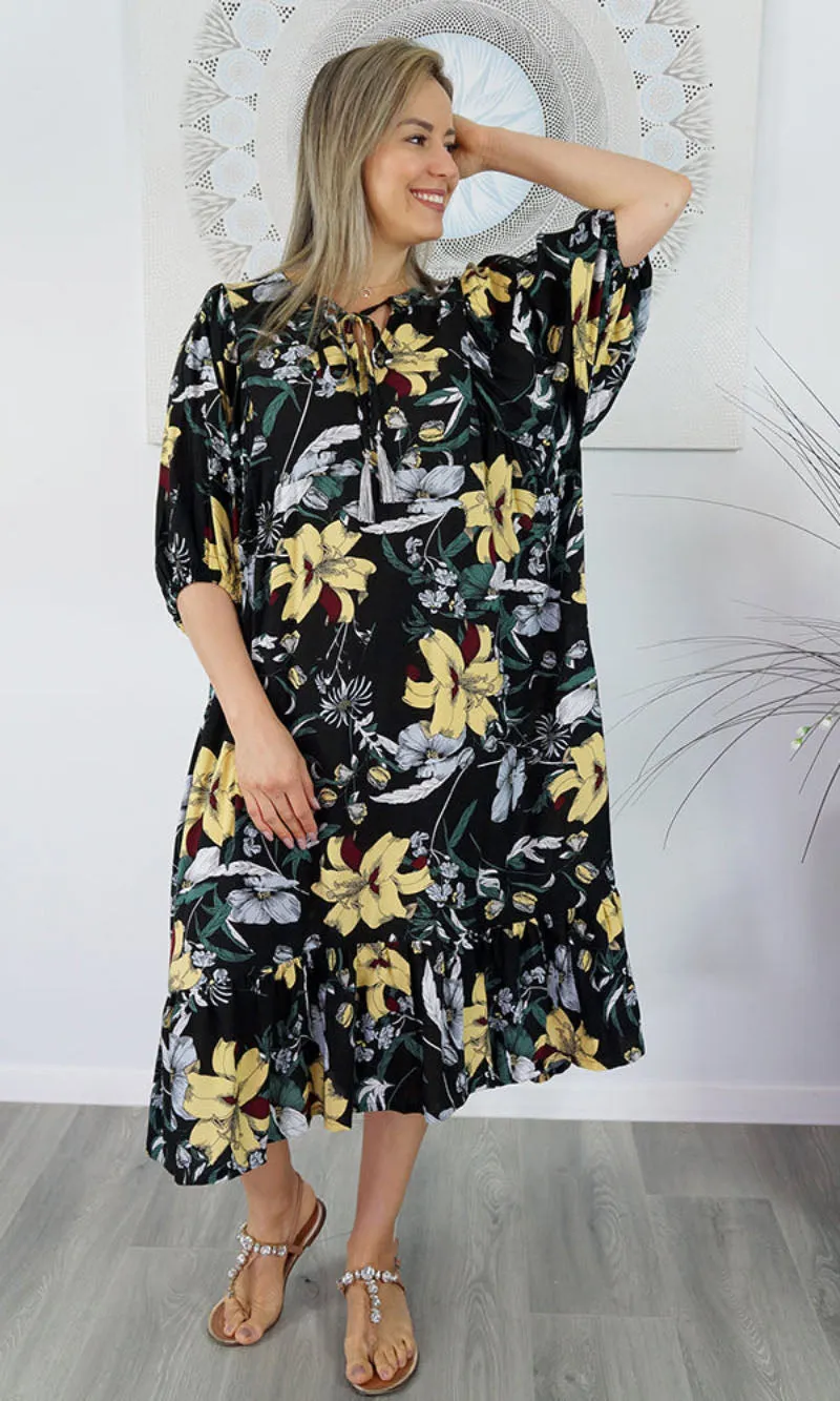 Rayon Dress Maddie Flemington Black