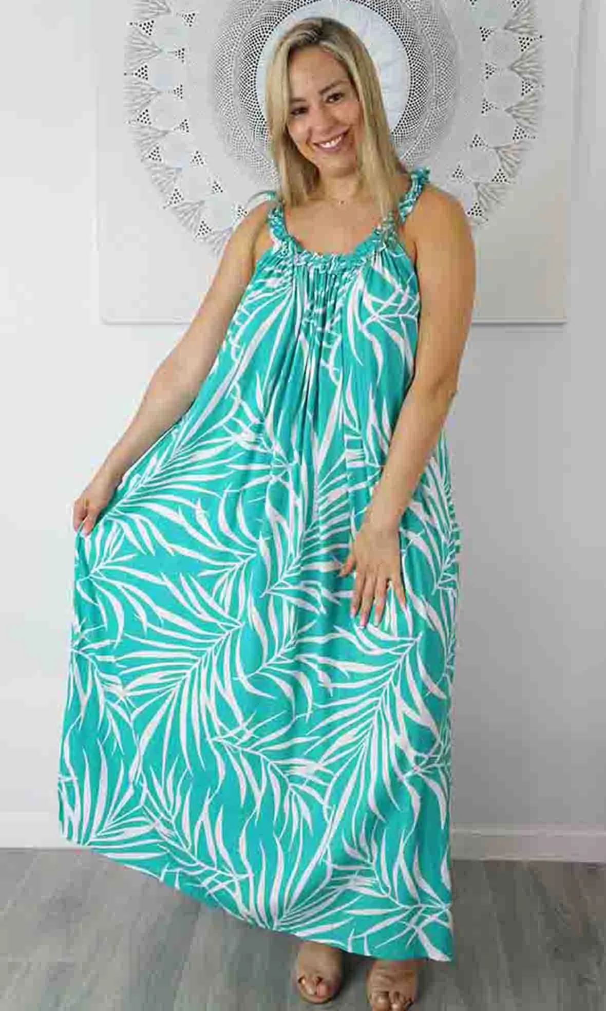 Rayon Dress Magnum Long Vines, More Colours