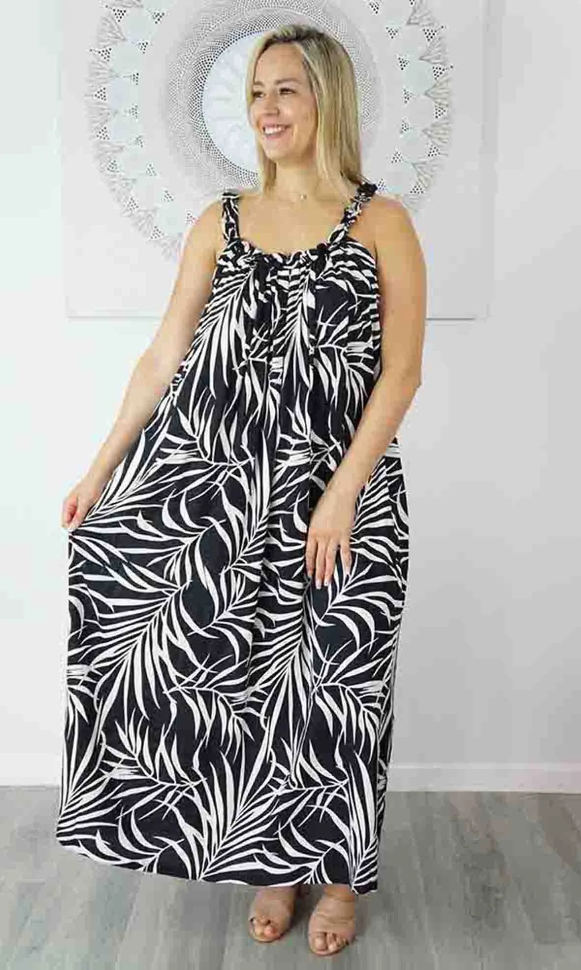 Rayon Dress Magnum Long Vines, More Colours