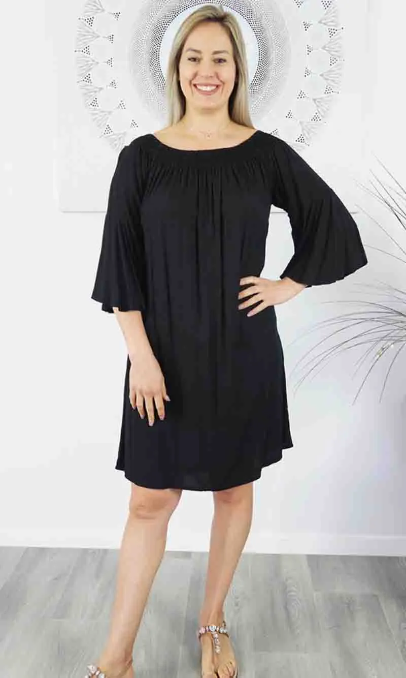 Rayon Dress Malibu Plain, More Colours