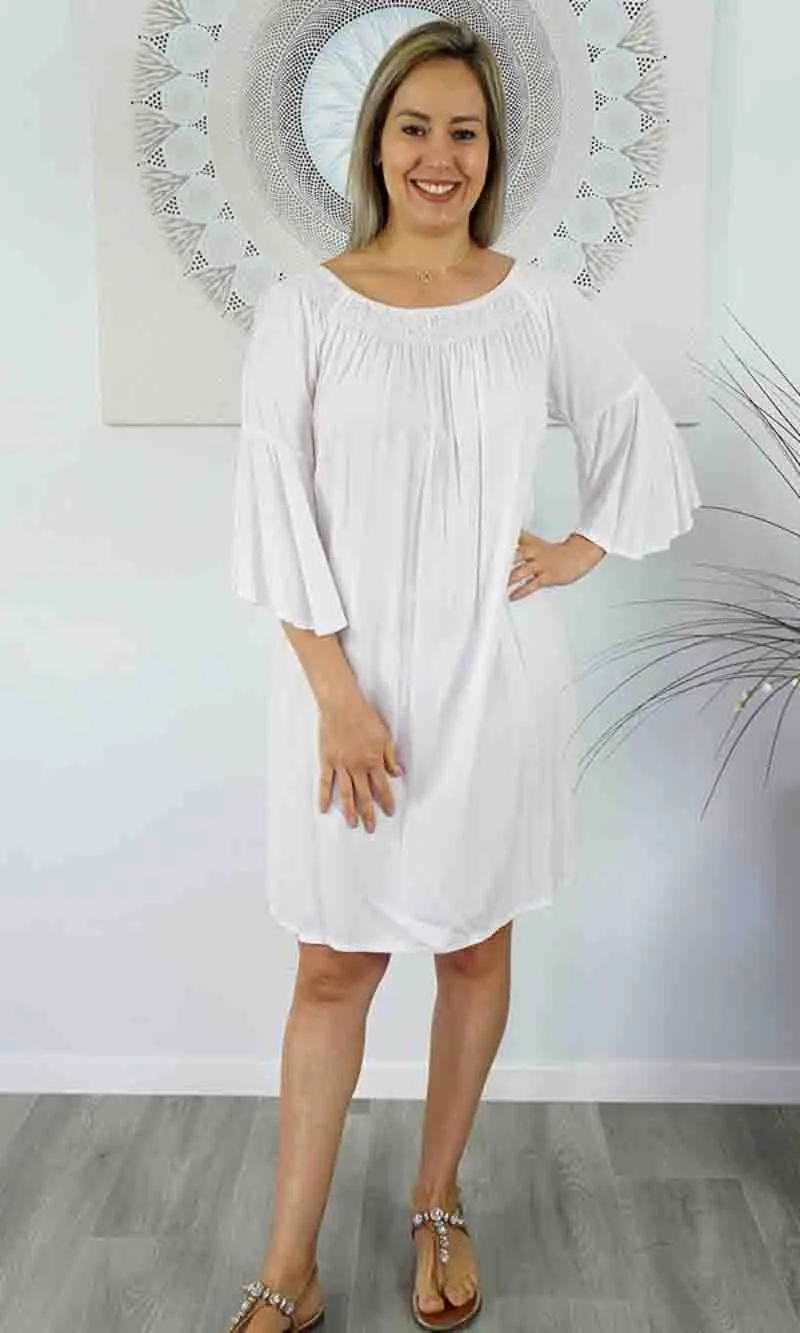 Rayon Dress Malibu Plain, More Colours