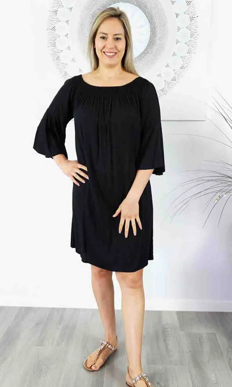 Rayon Dress Malibu Plain, More Colours