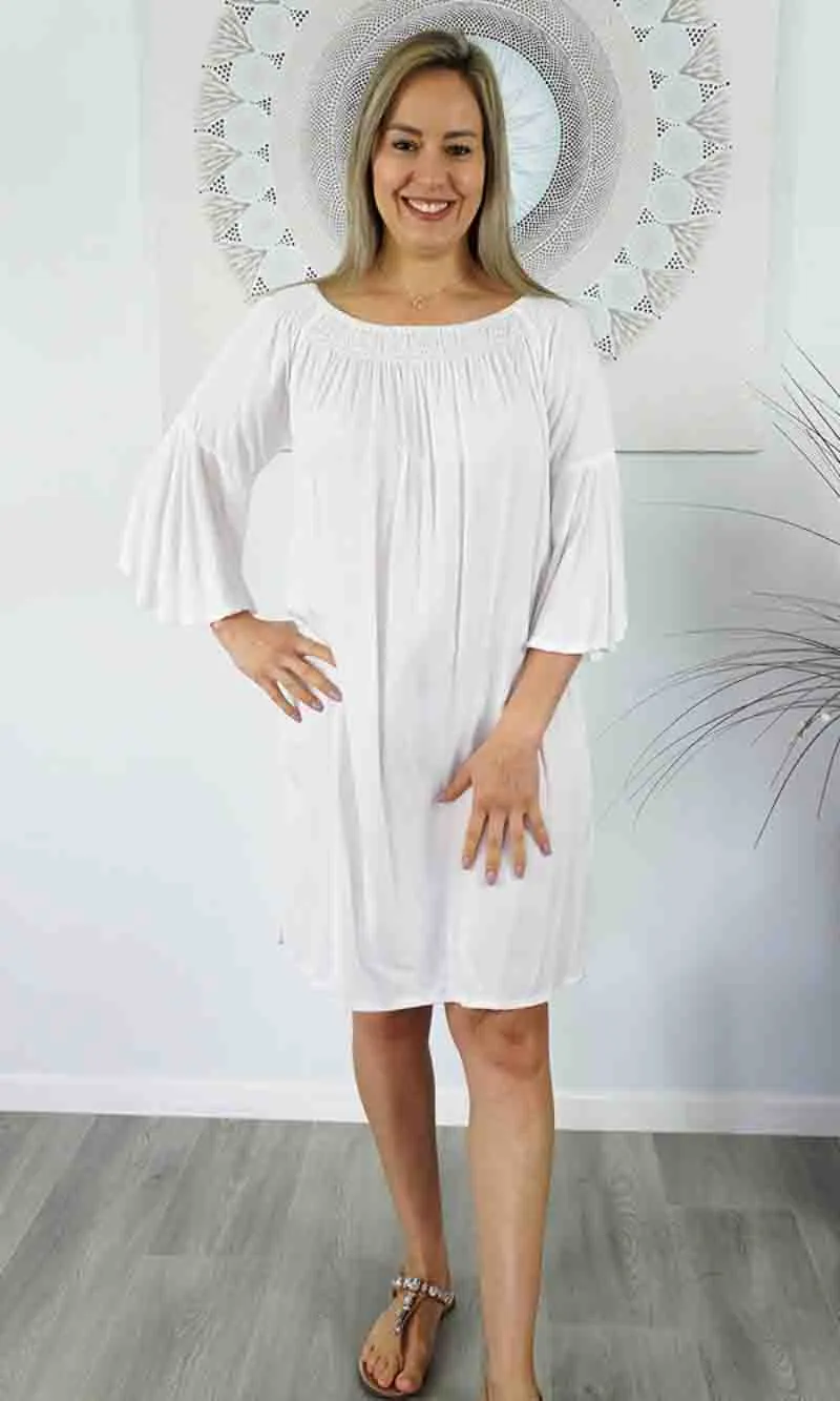 Rayon Dress Malibu Plain, More Colours