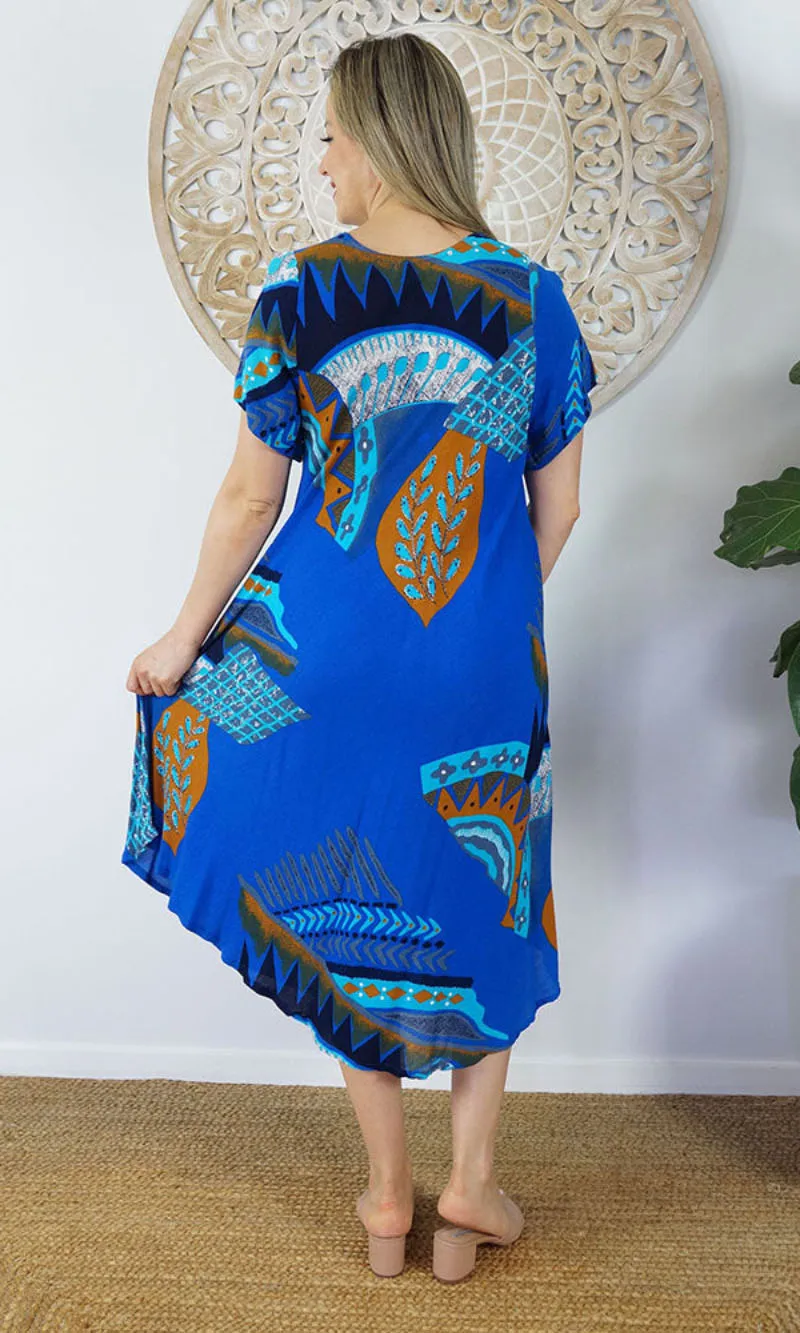 Rayon Dress Newport Aztec, More Colours