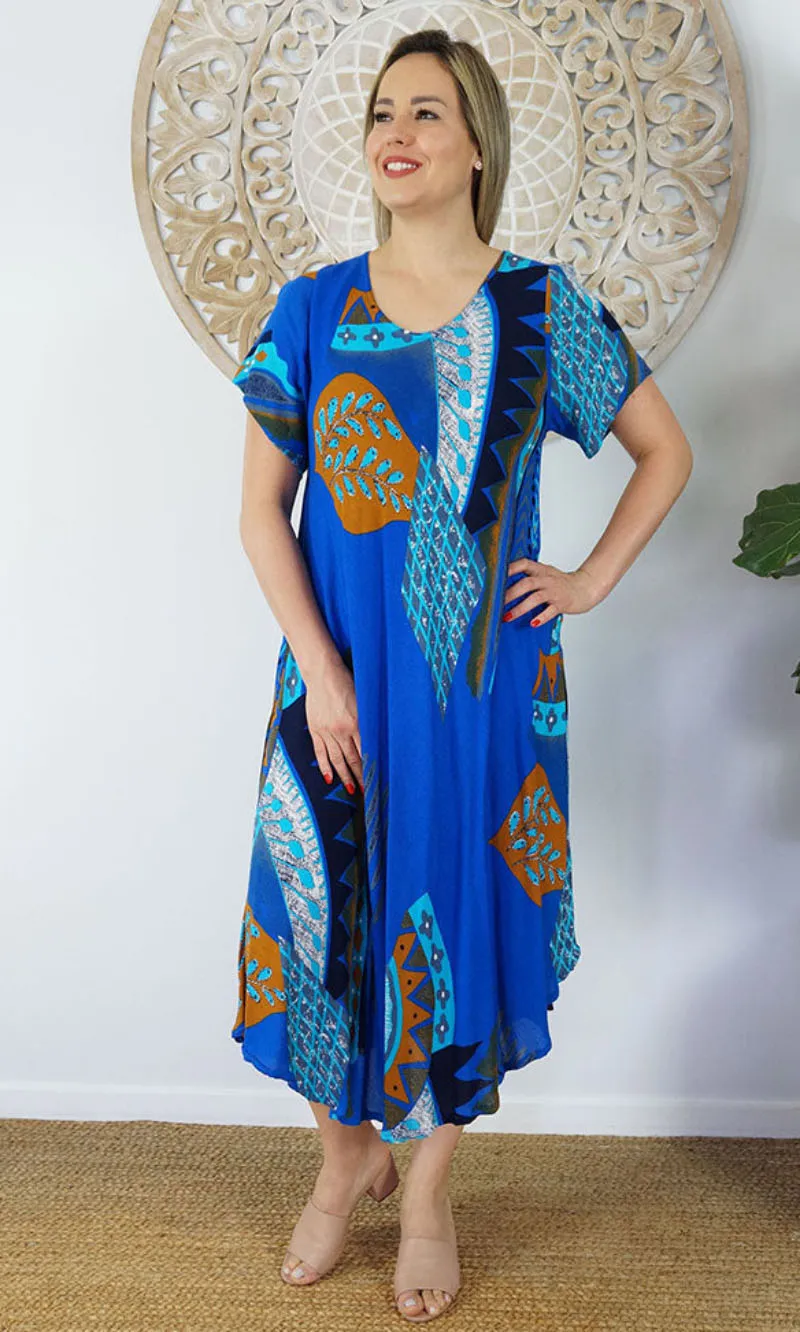 Rayon Dress Newport Aztec, More Colours