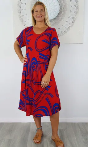 Rayon Dress Newport Native, More Colours