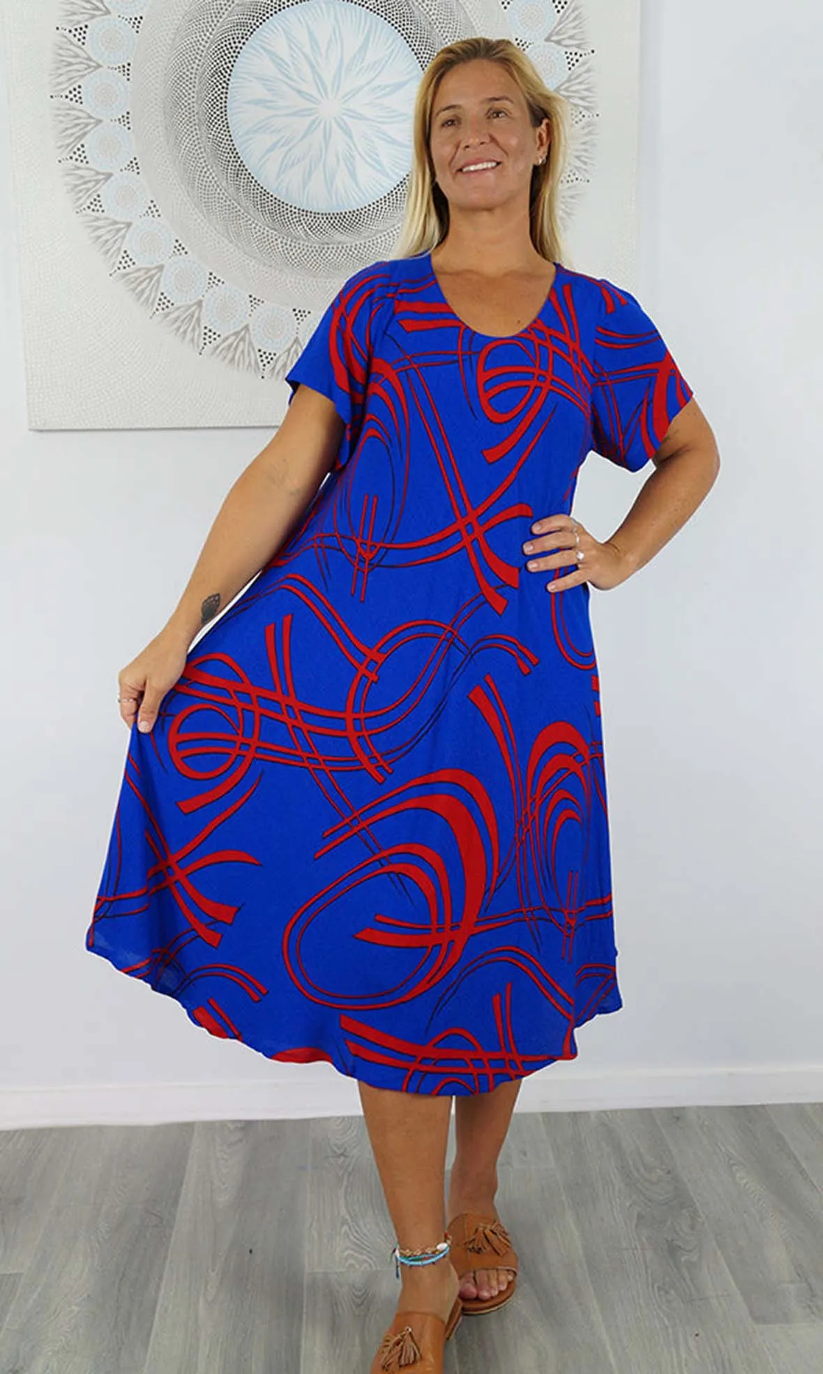 Rayon Dress Newport Native, More Colours