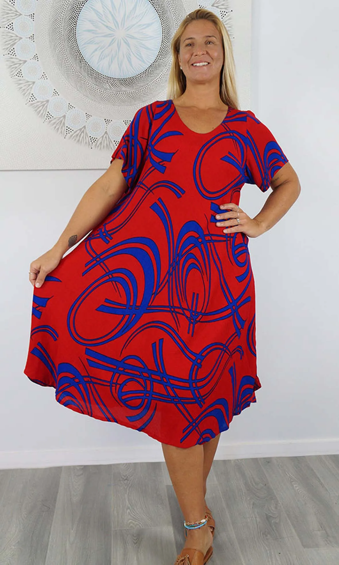 Rayon Dress Newport Native, More Colours