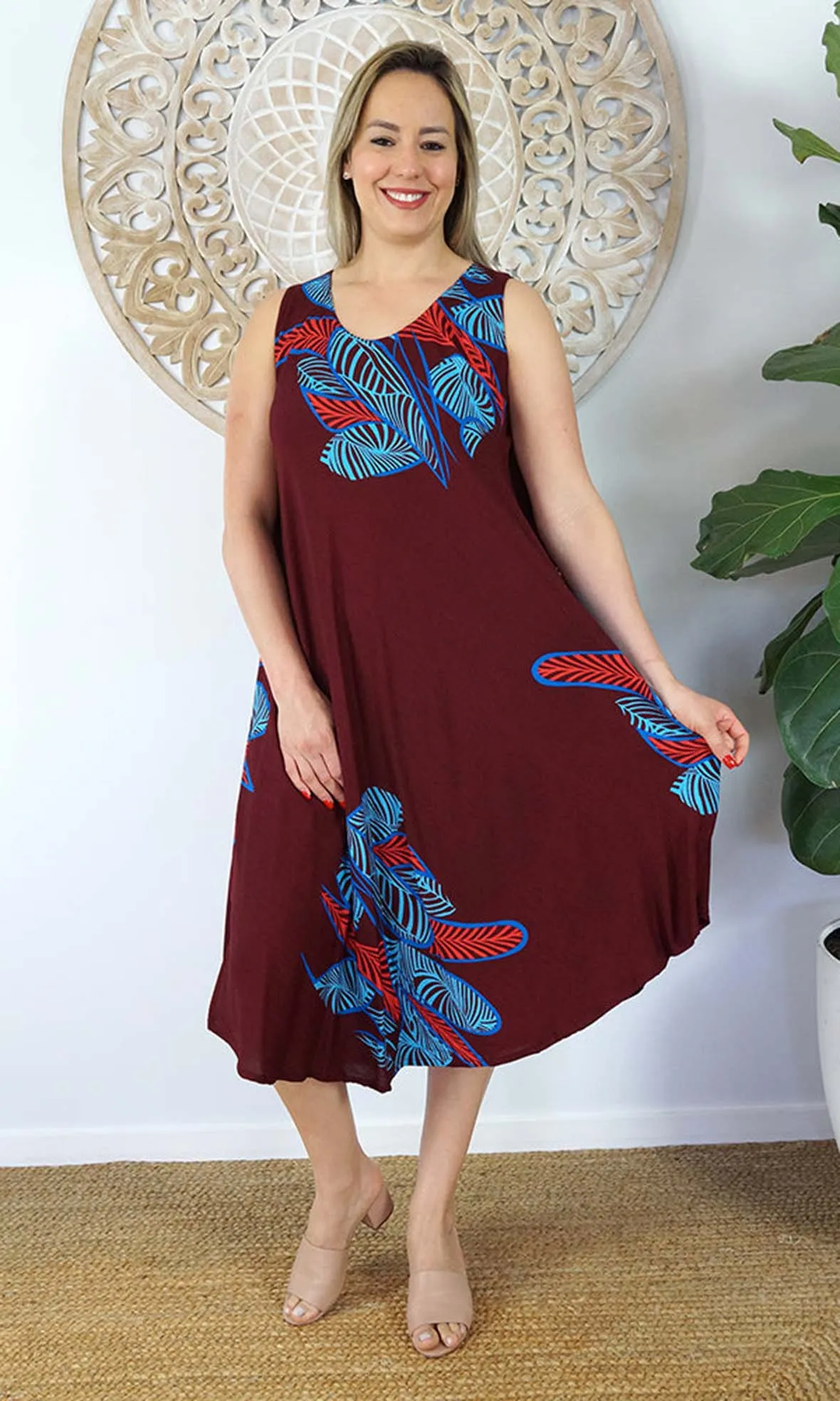 Rayon Dress Niche Fishbone, More Colours