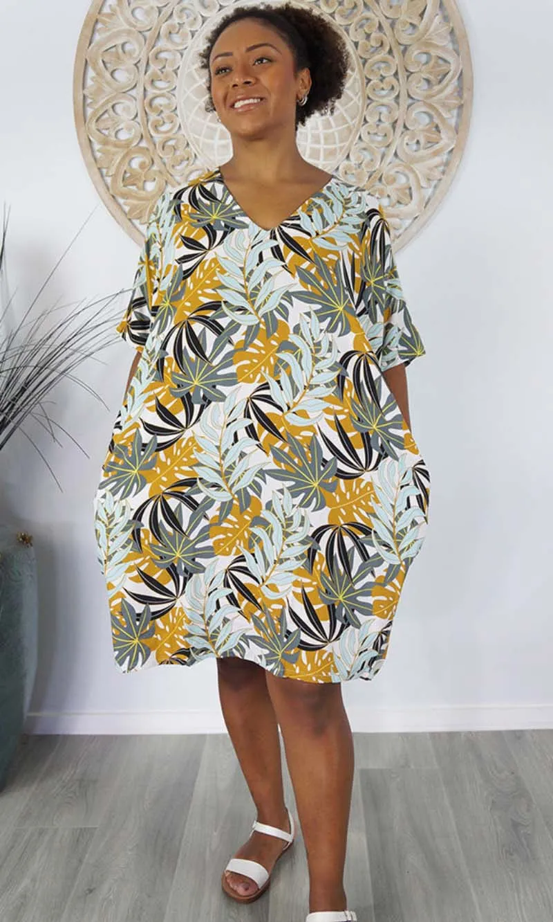 Rayon Dress Resort Palm Paradise, More Colours