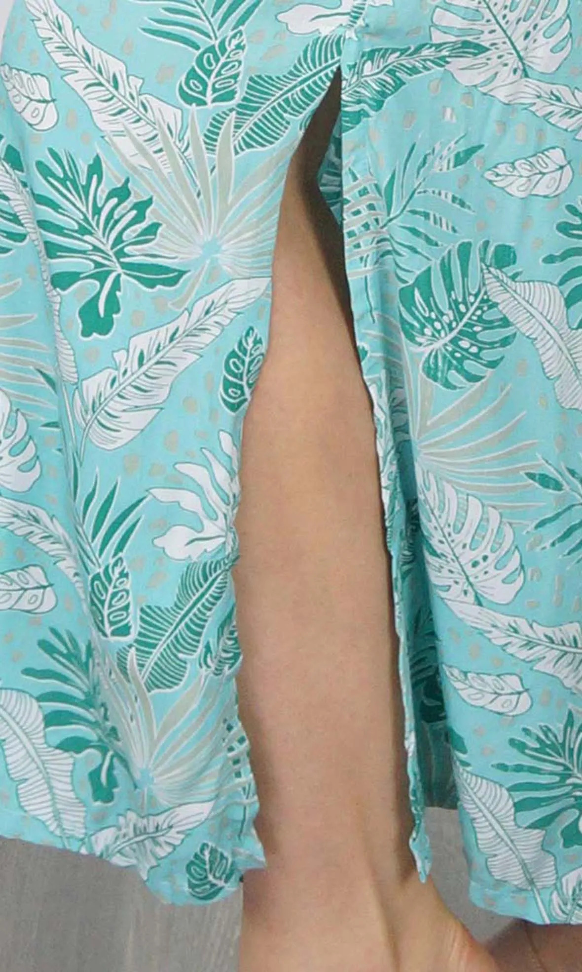 Rayon Dress Tube Tropical Leaves, More Colours