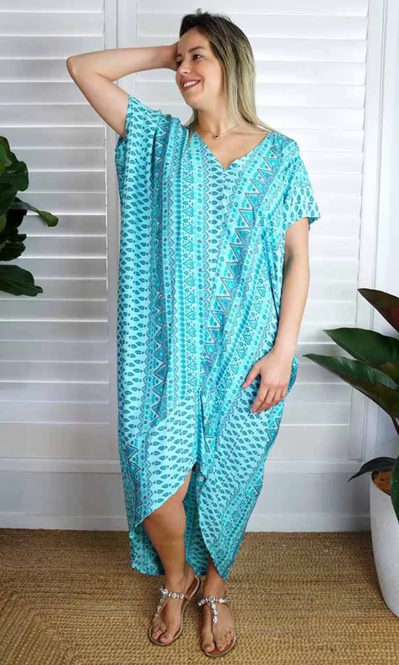 Rayon Kaftan Frilled Toga Tuscany, More Colours