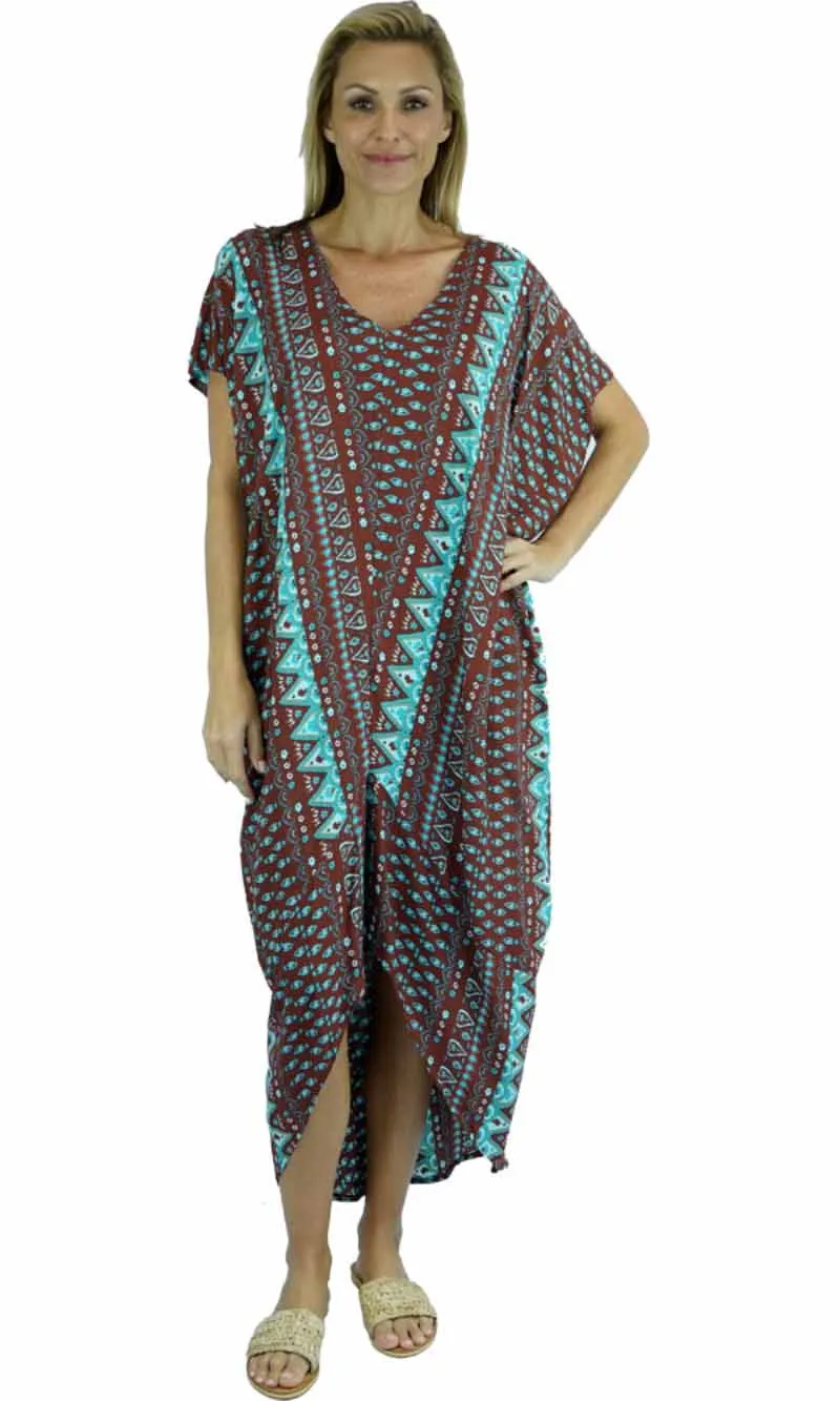 Rayon Kaftan Frilled Toga Tuscany, More Colours