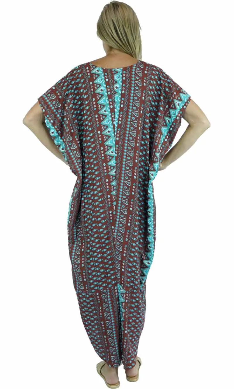 Rayon Kaftan Frilled Toga Tuscany, More Colours