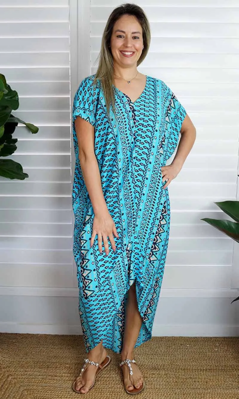 Rayon Kaftan Frilled Toga Tuscany, More Colours