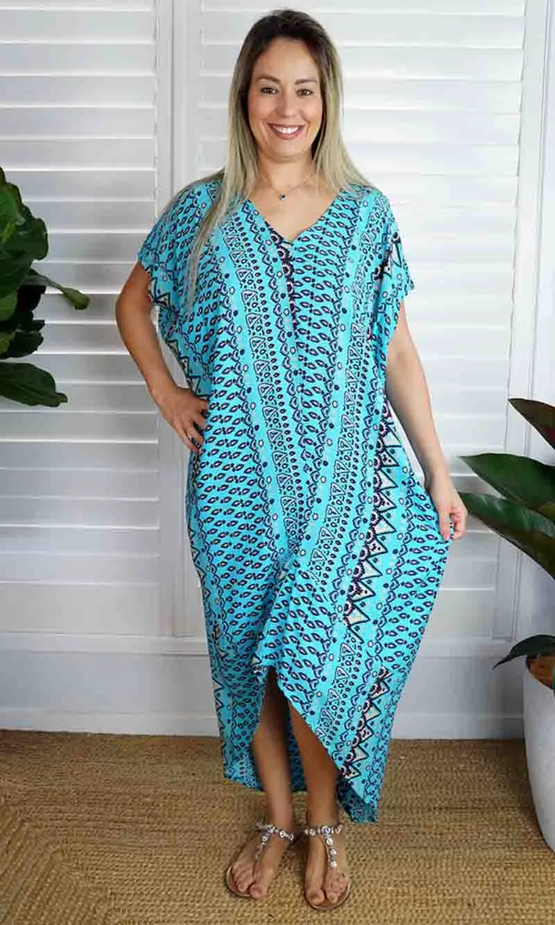 Rayon Kaftan Frilled Toga Tuscany, More Colours