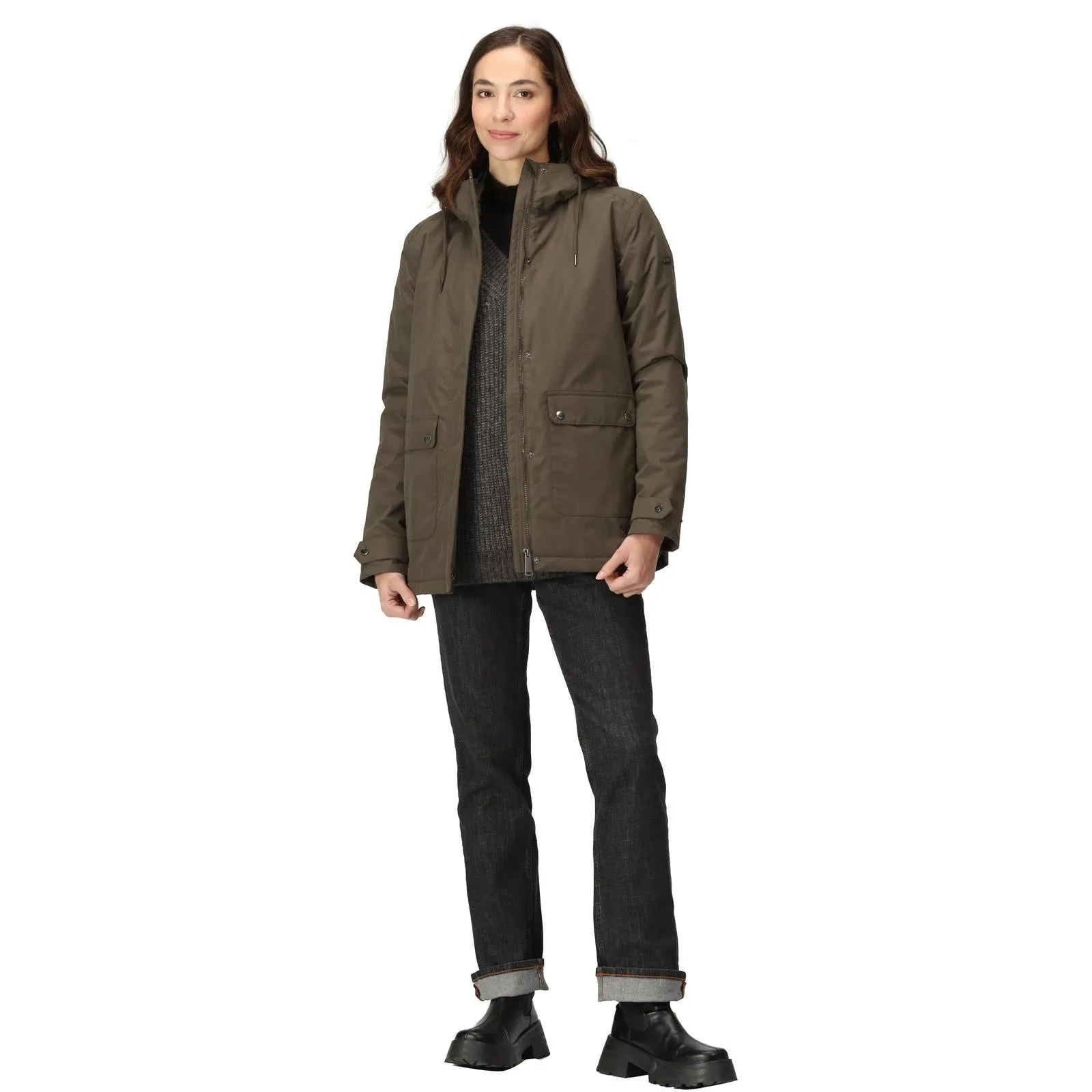 Regatta Womens Broadia Waterproof Hooded Jacket Coat