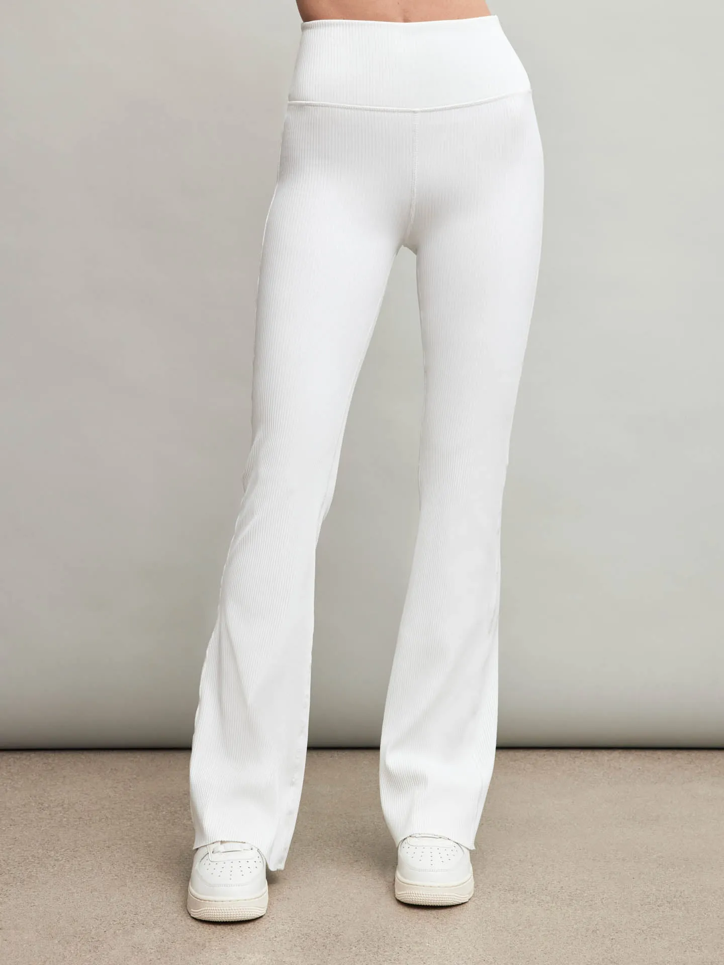 Ribbed Flare - White