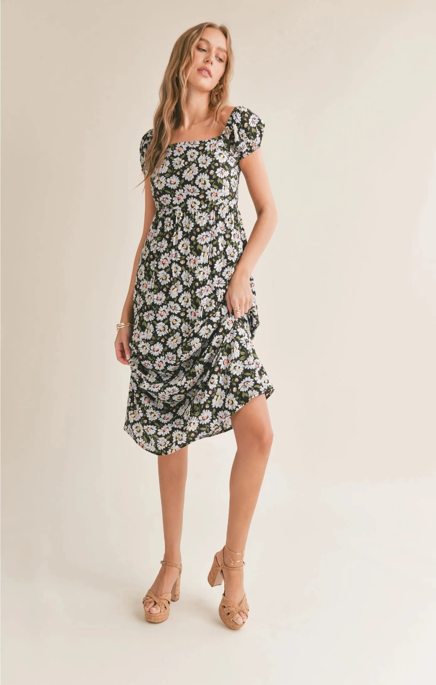 Sadie & Sage Refresh Babydoll Midi Dress