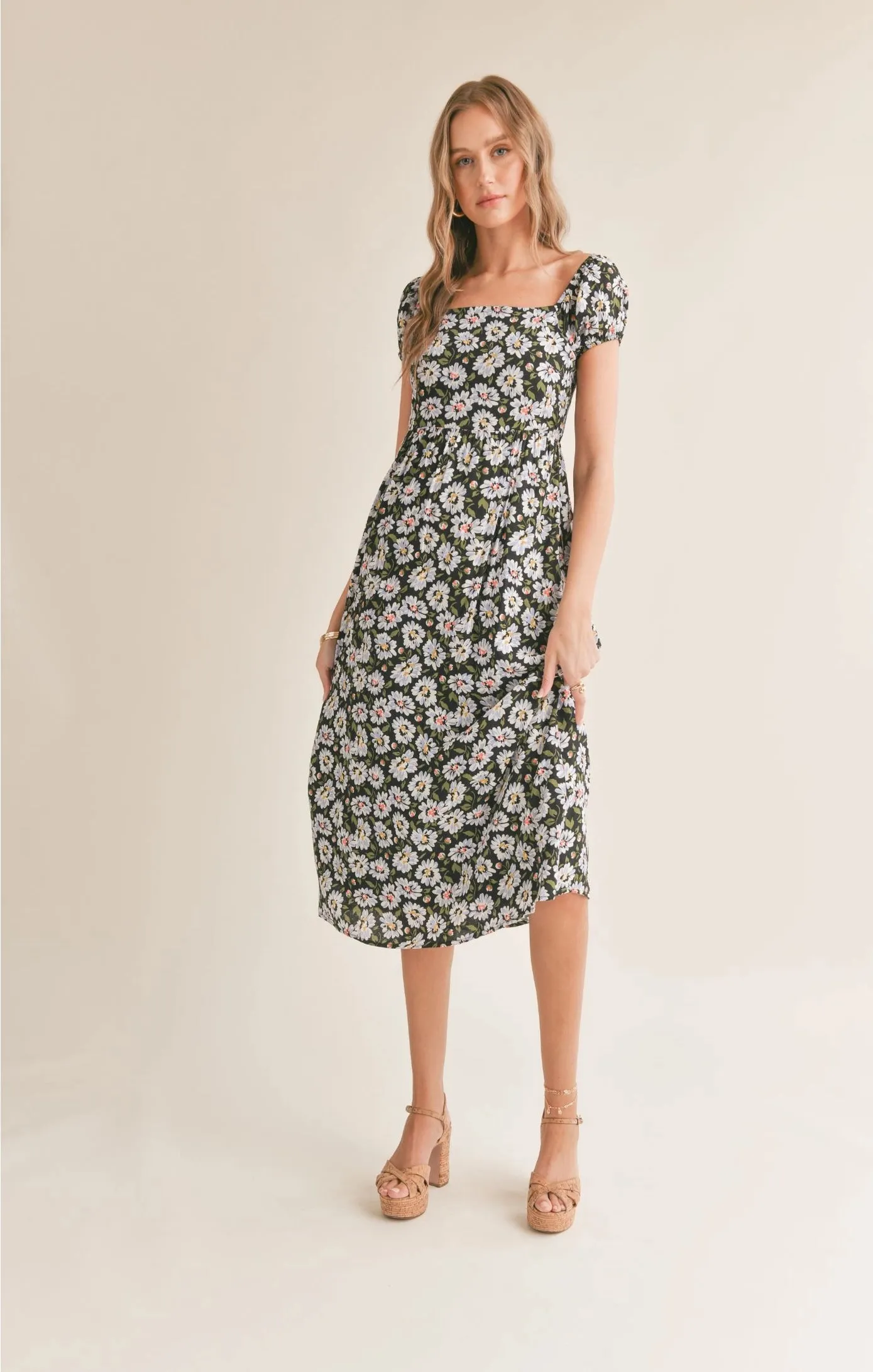 Sadie & Sage Refresh Babydoll Midi Dress