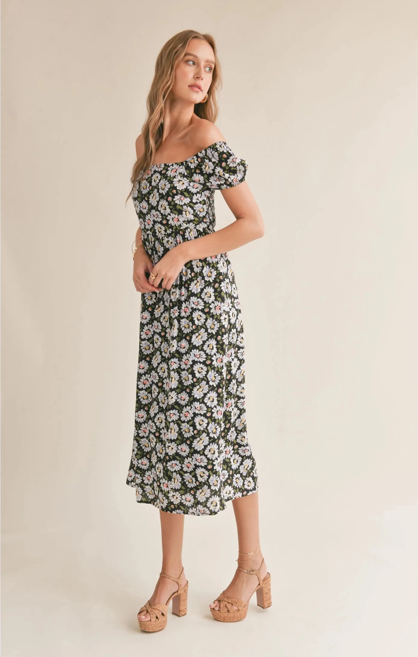 Sadie & Sage Refresh Babydoll Midi Dress