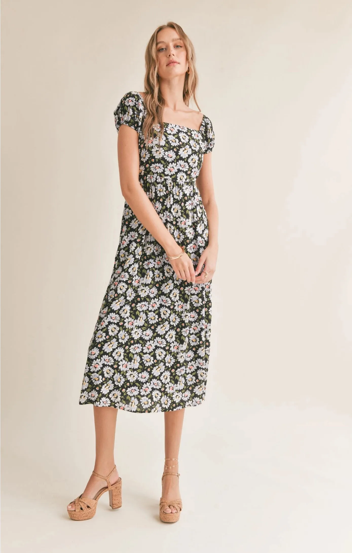 Sadie & Sage Refresh Babydoll Midi Dress