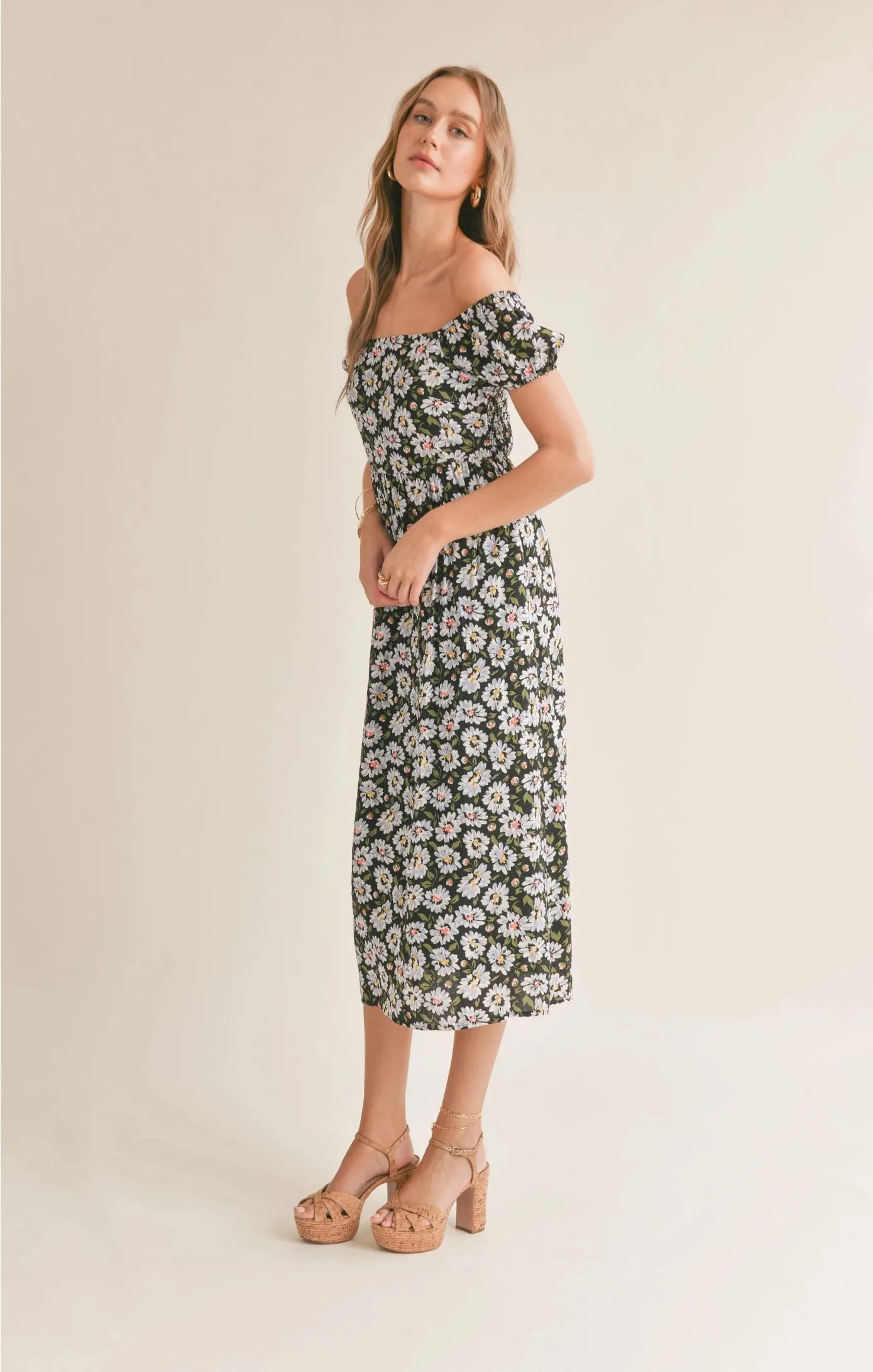 Sadie & Sage Refresh Babydoll Midi Dress