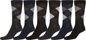 Sakkas Men's Argyle Cotton Blend Crew Dress Socks Assorted 6-Pack