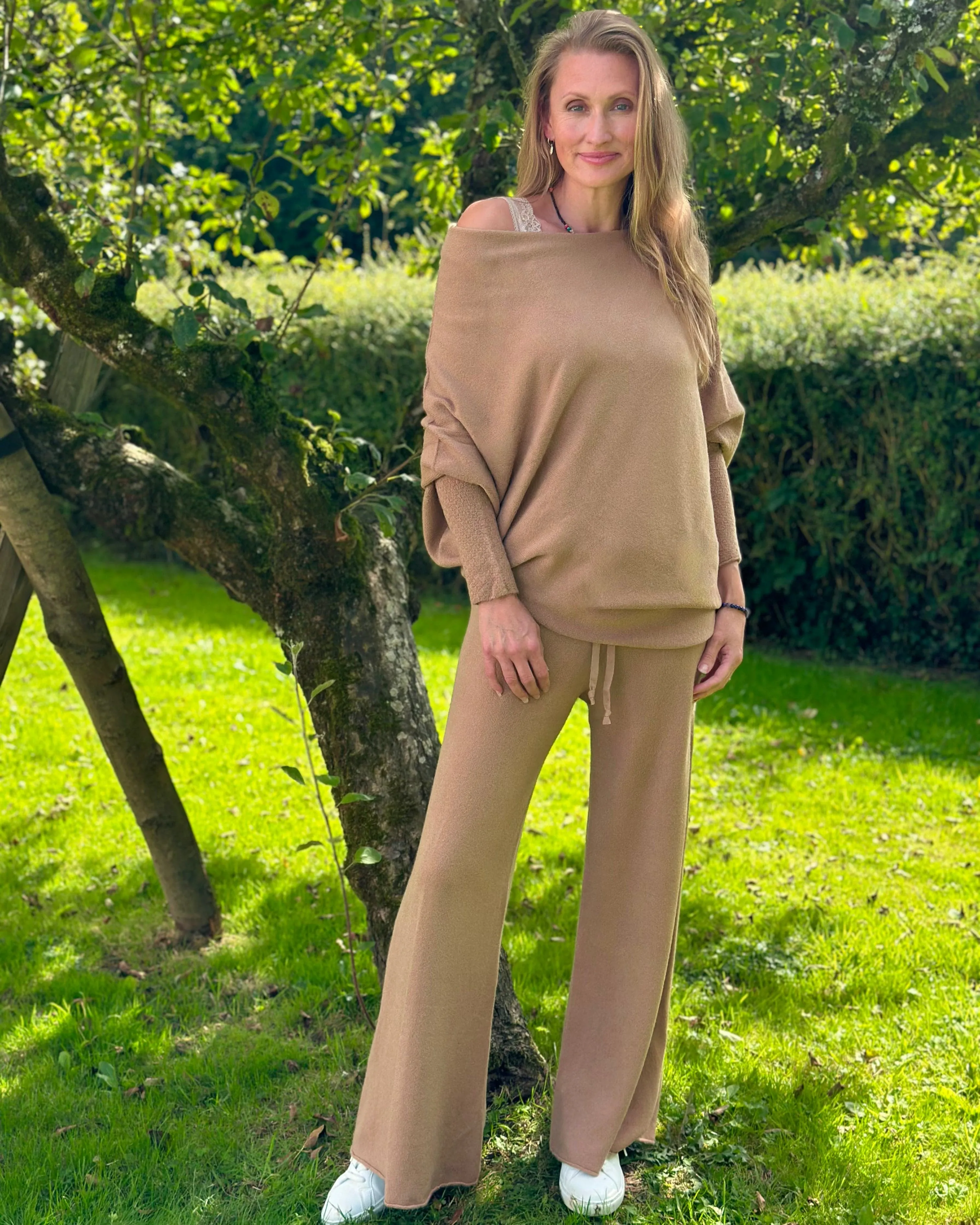 Soft Knit Asymmetric Jumper - Coffee