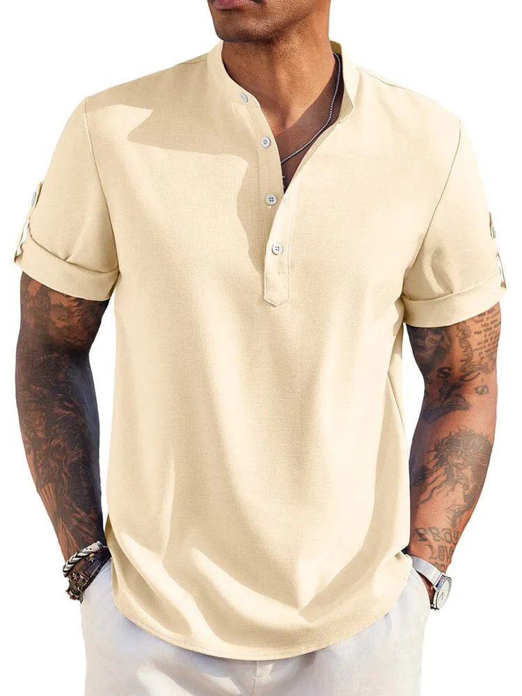 Summer Essential Linen Henley Shirt (US Only)