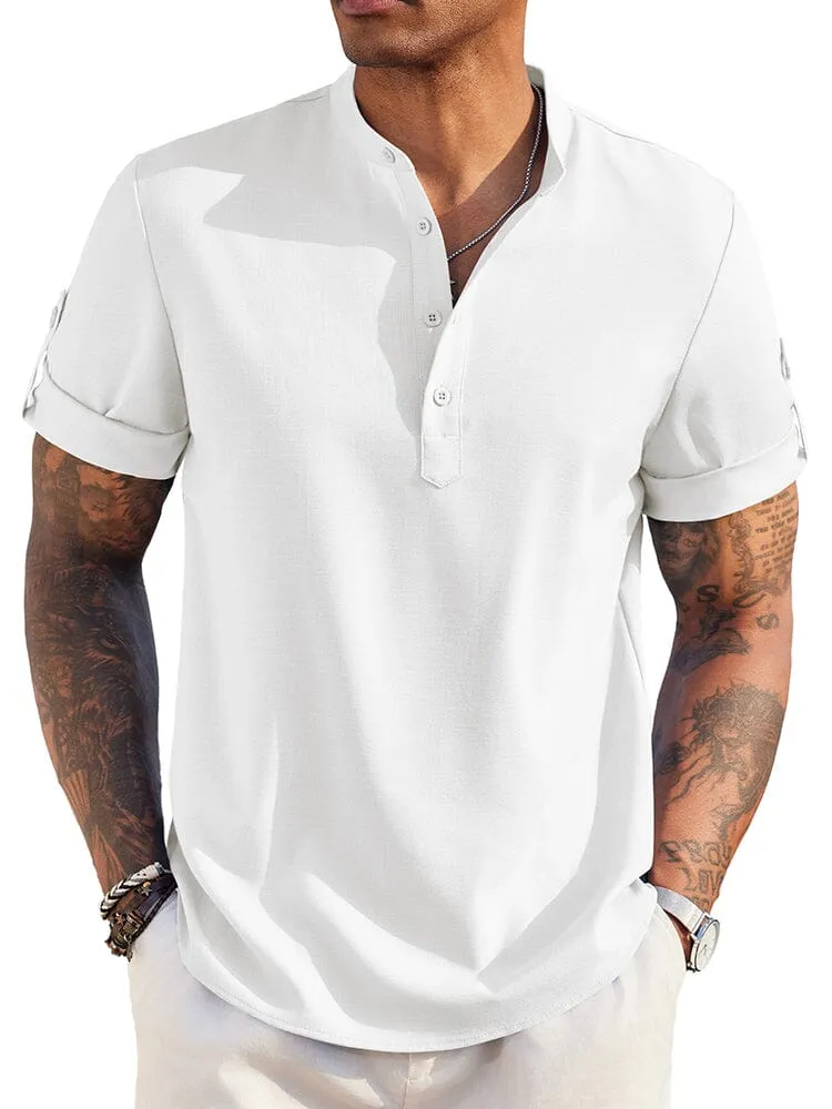 Summer Essential Linen Henley Shirt (US Only)